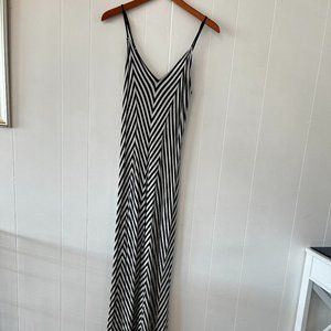Mossimo Black & White Striped Maxi Dress